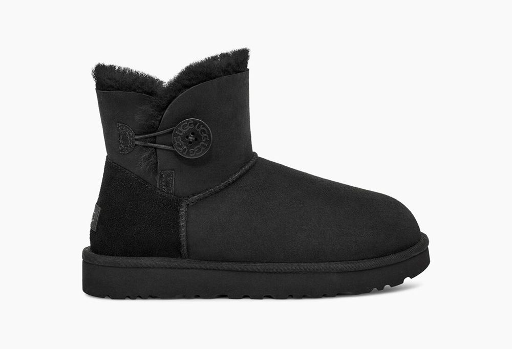 Ugg Mini Boot Womens - Ugg Classic Sheepskin Black - 942UTYEMP